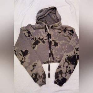 Bella + Canvas tie-dye crop hoodie, size S